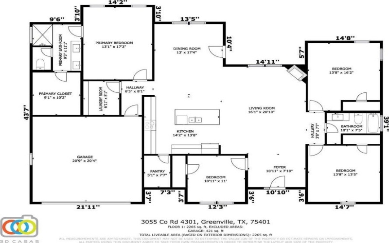 3055 County Road 4301, Greenville, TX 75401, 4 Habitaciones Habitaciones , ,2 BañosBaños,Residential,En Venta,3055 County Road 4301,20735428