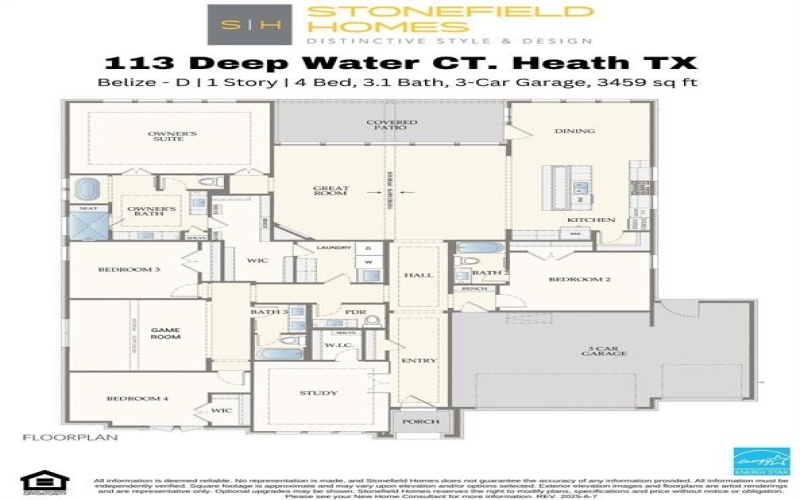 113 Deep Water Court, Heath, TX 75032, 4 Bedrooms Bedrooms, ,3 BathroomsBathrooms,Residential,For Sale,113 Deep Water Court,20859209