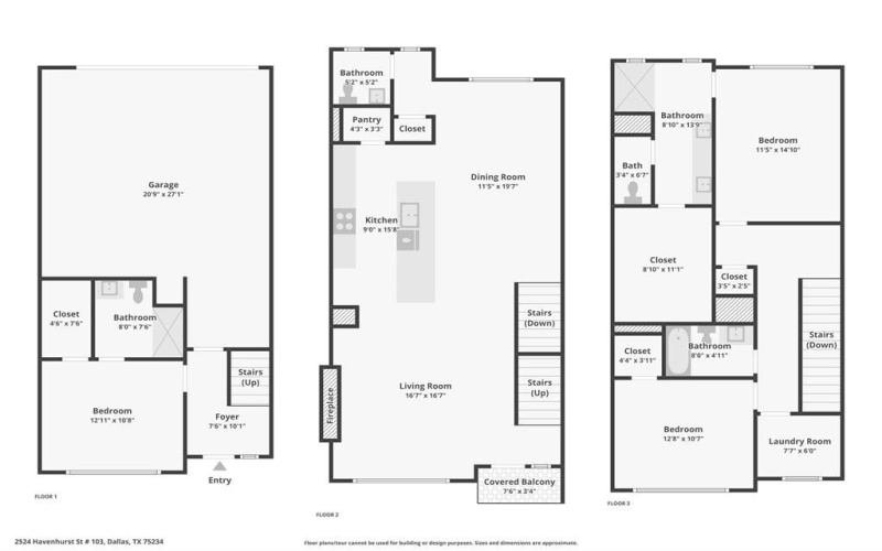 2524 Havenhurst Street #103, Farmers Branch, TX 75234, 3 Habitaciones Habitaciones , ,3 BañosBaños,Residential,En Venta,2524 Havenhurst Street,20865361