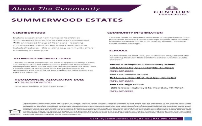 410 Hutton Drive, Red Oak, TX 75154, 4 Bedrooms Bedrooms, ,2 BathroomsBathrooms,Residential,For Sale,410 Hutton Drive,20893686