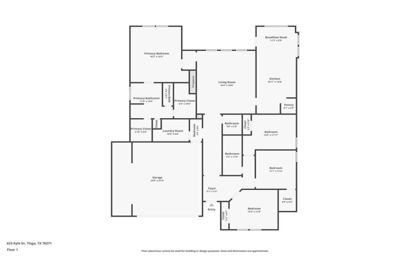 623 Kyle Drive, Tioga, TX 76271, 4 Bedrooms Bedrooms, ,2 BathroomsBathrooms,Residential,For Sale,623 Kyle Drive,20905602