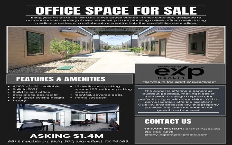 651 E Debbie Lane #300, Mansfield, TX 76063, ,Commercial Sale,En Venta,651 E Debbie Lane,20921071