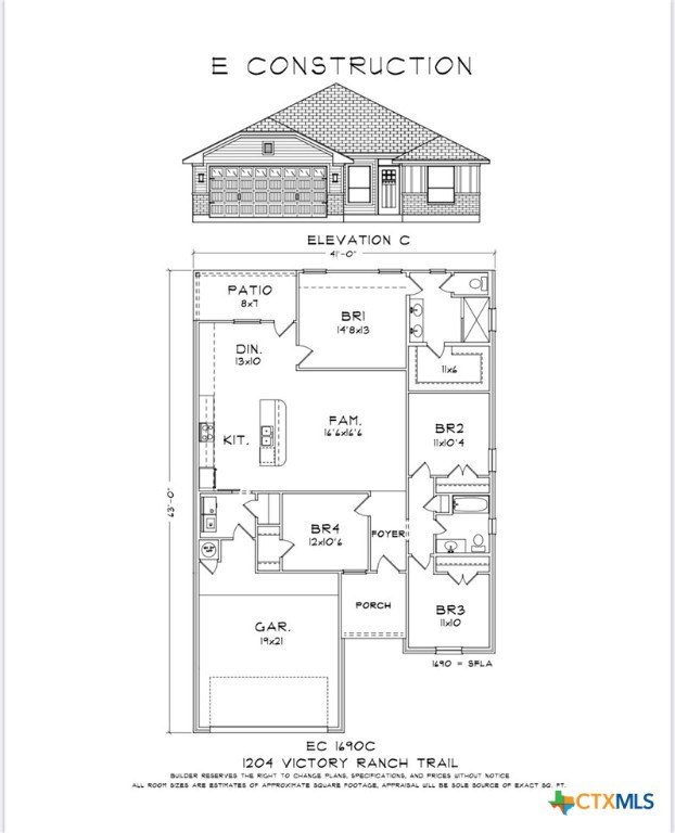1204 Victory Ranch Trail, Killeen, TX 76542, 4 Bedrooms Bedrooms, ,2 BathroomsBathrooms,Residential,For Sale,1204 Victory Ranch Trail,577259