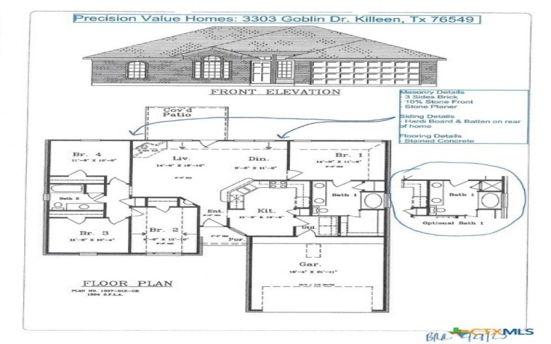 3303 Goblin Drive, Killeen, TX 76549, 4 Habitaciones Habitaciones , ,2 BañosBaños,Residential,En Venta,3303 Goblin Drive,576643