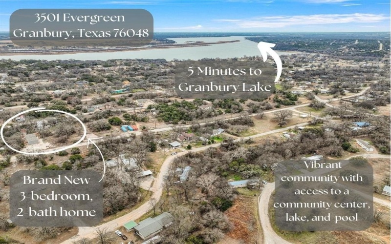 3501 Evergreen Drive, Granbury, TX 76048, 3 Habitaciones Habitaciones , ,2 BañosBaños,Residential,En Venta,3501 Evergreen Drive,20908769