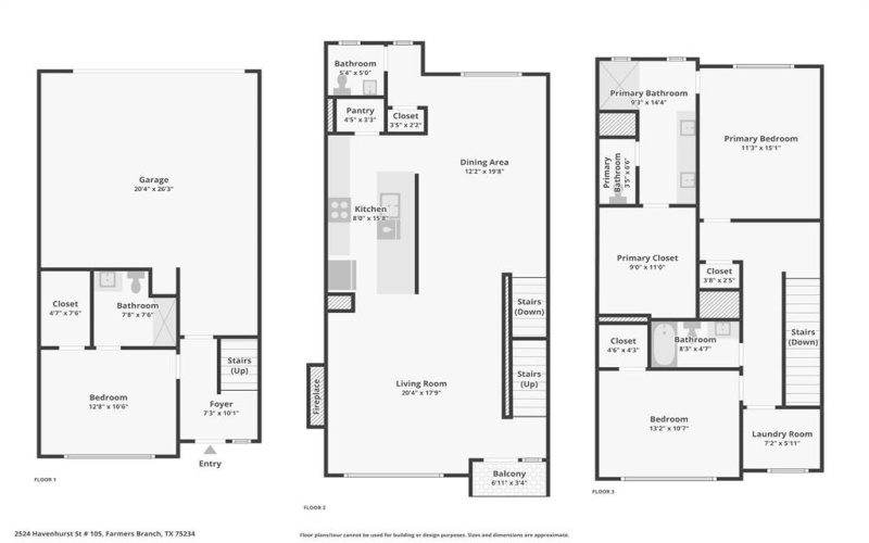 2524 Havenhurst Street #105, Farmers Branch, TX 75234, 3 Bedrooms Bedrooms, ,3 BathroomsBathrooms,Residential,For Sale,2524 Havenhurst Street,20862440