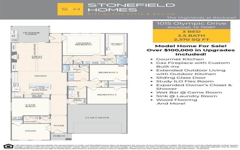 1015 Olympic Drive, Rockwall, TX 75087, 3 Habitaciones Habitaciones , ,2 BañosBaños,Residential,En Venta,1015 Olympic Drive,20942732