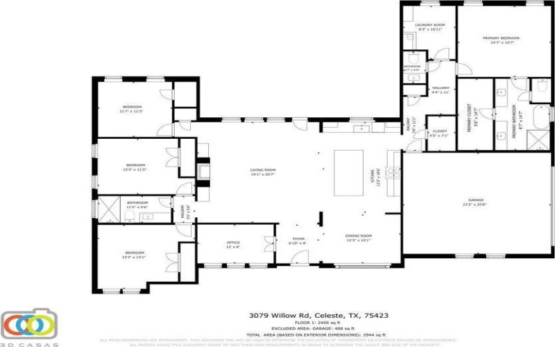 3079 Willow Road, Celeste, TX 75423, 4 Bedrooms Bedrooms, ,2 BathroomsBathrooms,Residential,For Sale,3079 Willow Road,0,20943419