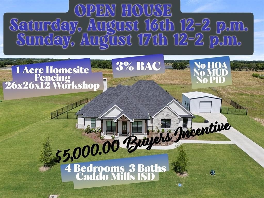4761 Sarah Drive, Caddo Mills, TX 75135, 4 Bedrooms Bedrooms, ,3 BathroomsBathrooms,Residential,For Sale,4761 Sarah Drive,0,20955993
