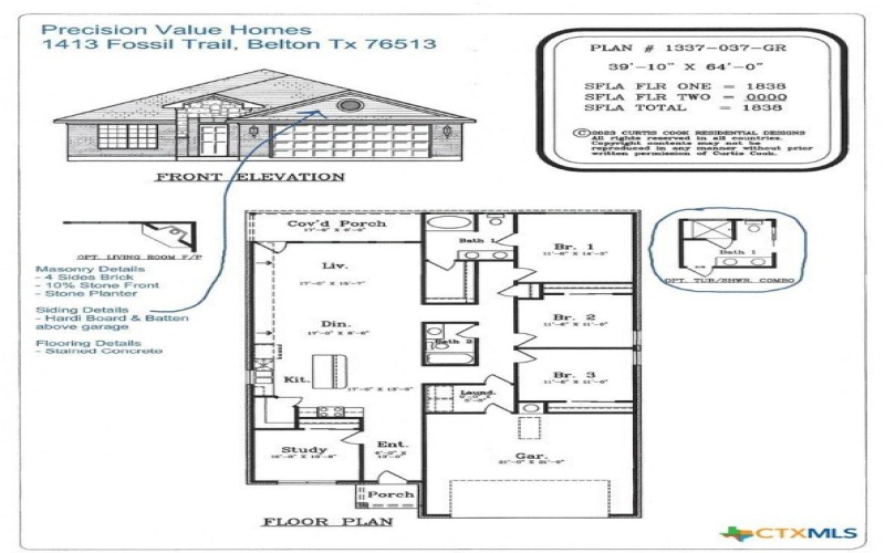 1413 Fossil Trail, Belton, TX 76513, 4 Bedrooms Bedrooms, ,2 BathroomsBathrooms,Residential,For Sale,1413 Fossil Trail,0,584531