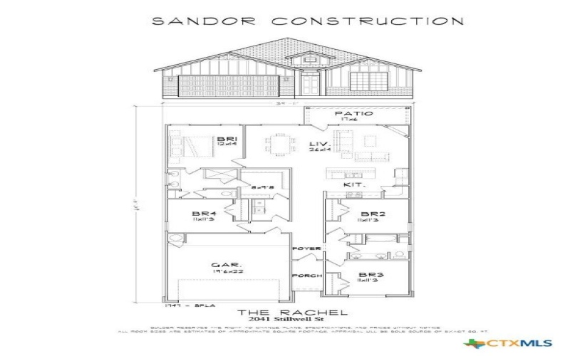 2041 Stillwell Street, Nolanville, TX 76559, 4 Habitaciones Habitaciones , ,2 BañosBaños,Residential,En Venta,2041 Stillwell Street,0,583474