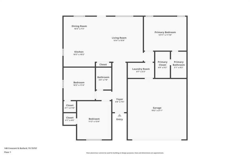 148 Crescent Street, Bullard, TX 75757, 3 Habitaciones Habitaciones , ,2 BañosBaños,Residential,En Venta,148 Crescent Street,20982801