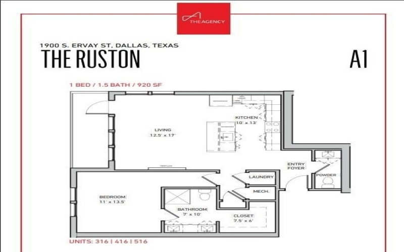 1900 S Ervay Street #316, Dallas, TX 75215, 1 Bedroom Bedrooms, ,1 BathroomBathrooms,Residential,For Sale,1900 S Ervay Street,20999129