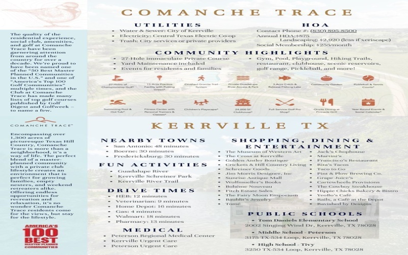 2053 Toscano Way, Kerrville, TX 78028, 4 Habitaciones Habitaciones , ,3 BañosBaños,Residential,En Venta,2053 Toscano Way,0,119807