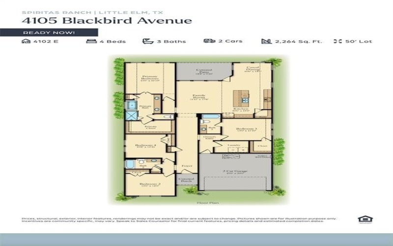 4105 Blackbird Avenue, Little Elm, TX 75068, 4 Habitaciones Habitaciones , ,3 BañosBaños,Residential,En Venta,4105 Blackbird Avenue,21002049