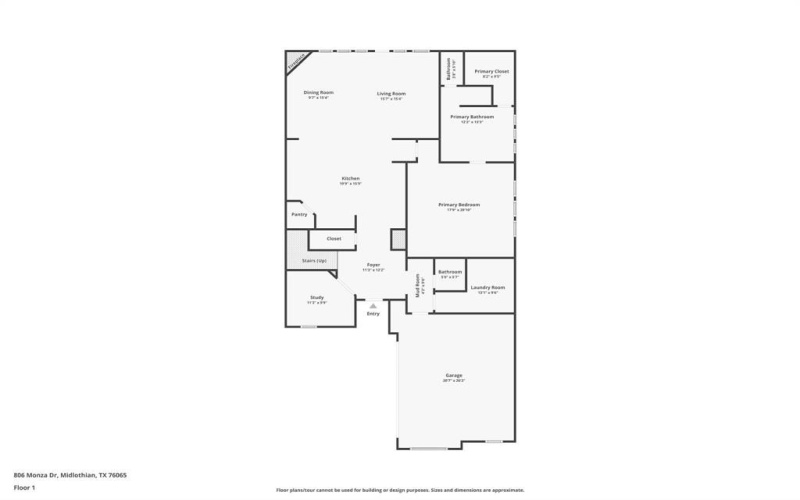806 Monza Drive, Midlothian, TX 76065, 4 Bedrooms Bedrooms, ,2 BathroomsBathrooms,Residential,For Sale,806 Monza Drive,20936031