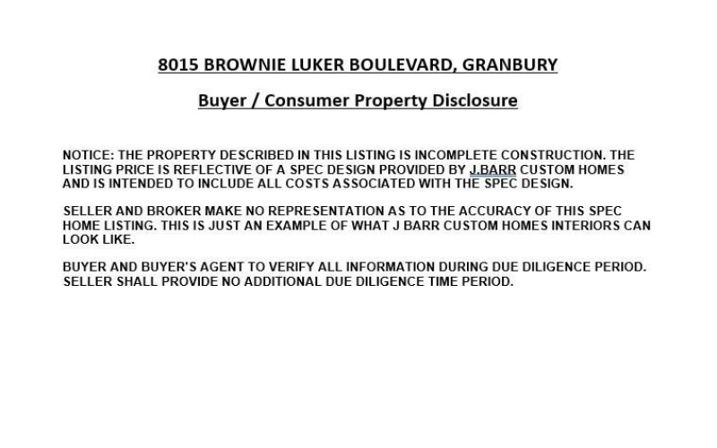 8053 Brownie Luker Boulevard, Granbury, TX 76048, 4 Habitaciones Habitaciones , ,5 BañosBaños,Residential,En Venta,8053 Brownie Luker Boulevard,0,21012700