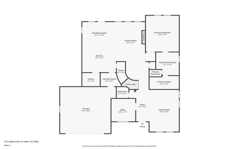 1713 W Highland Drive, Keller, TX 76262, 5 Habitaciones Habitaciones , ,3 BañosBaños,Residential,En Venta,1713 W Highland Drive,0,21018998
