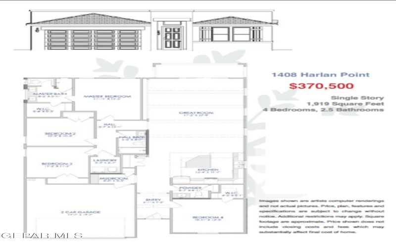 1408 HARLAN POINT Place, El Paso, TX 79928, 4 Bedrooms Bedrooms, ,1 BathroomBathrooms,Residential,For Sale,1408 HARLAN POINT Place,0,927825
