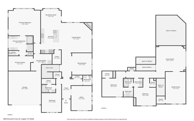 3004 Emerald Trace Drive, Denton, TX 76226, 4 Habitaciones Habitaciones , ,3 BañosBaños,Residential,En Venta,3004 Emerald Trace Drive,0,21039946