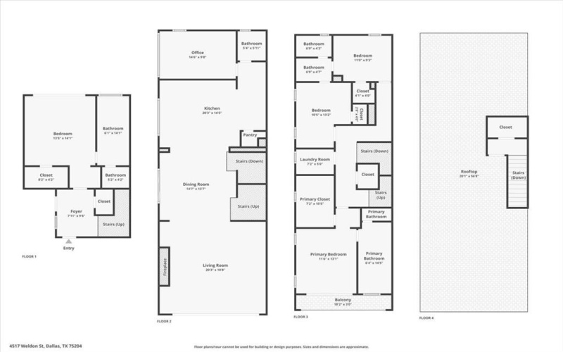 4517 Weldon Street, Dallas, TX 75204, 4 Bedrooms Bedrooms, ,3 BathroomsBathrooms,Residential,For Sale,4517 Weldon Street,0,21045607
