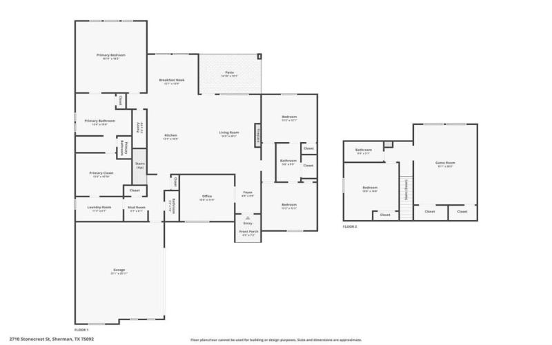 2710 Stonecrest Drive, Sherman, TX 75092, 4 Bedrooms Bedrooms, ,3 BathroomsBathrooms,Residential,For Sale,2710 Stonecrest Drive,0,21054695