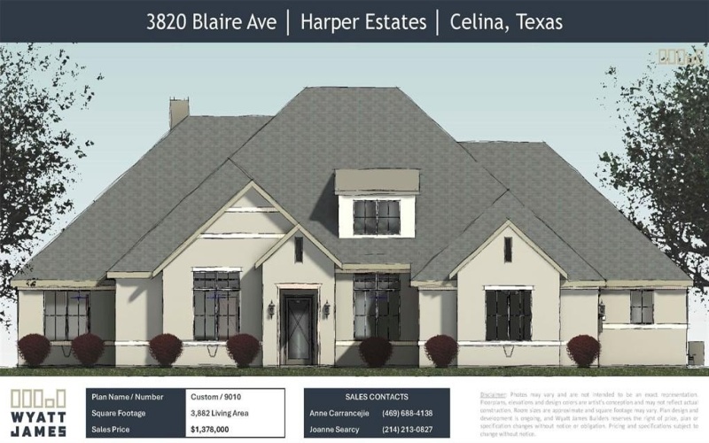 3820 Blaire Avenue, Celina, TX 75009, 4 Bedrooms Bedrooms, ,5 BathroomsBathrooms,Residential,For Sale,3820 Blaire Avenue,0,21063687