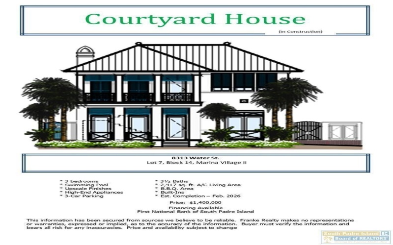8313 Water St., South Padre Island, TX 78597, 3 Habitaciones Habitaciones , ,3 BañosBaños,Residential,En Venta,8313 Water St.,0,104320