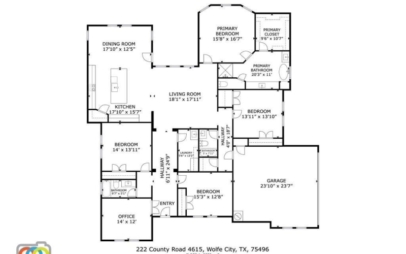 222 County Road 4615, Wolfe City, TX 75496, 4 Habitaciones Habitaciones , ,3 BañosBaños,Residential,En Venta,222 County Road 4615,0,21071584