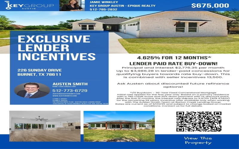 226 Sunday Dr, Burnet, TX 78611, 4 Habitaciones Habitaciones , ,3 BañosBaños,Residential,En Venta,226 Sunday Dr,0,175227