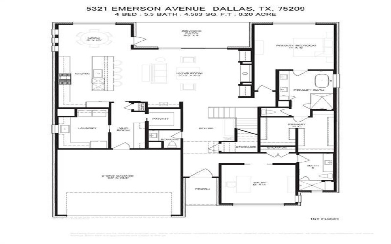 5321 Emerson Avenue, Dallas, TX 75209, 4 Bedrooms Bedrooms, ,6 BathroomsBathrooms,Residential,For Sale,5321 Emerson Avenue,0,21090376