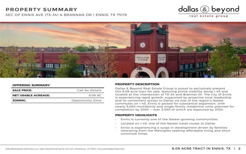 8.09-acre Tract Tx-34 Avenue, Ennis, TX 75119, ,Commercial Sale,En Venta,8.09-acre Tract Tx-34 Avenue,0,21107419