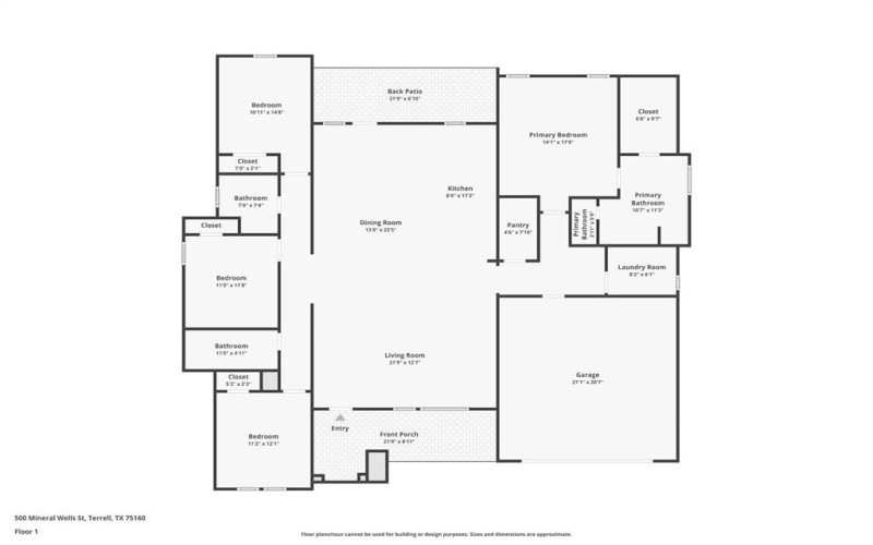 500 Mineral Wells Street, Terrell, TX 75160, 4 Bedrooms Bedrooms, ,3 BathroomsBathrooms,Residential,For Sale,500 Mineral Wells Street,0,21116982