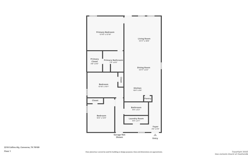 2218 Collins Aly, Converse, TX 78109, 3 Habitaciones Habitaciones , ,2 BañosBaños,Residential,En Venta,2218 Collins Aly,0,1922827