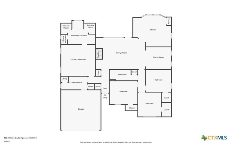 100 Hillside Lane, Lampasas, TX 76550, 4 Bedrooms Bedrooms, ,2 BathroomsBathrooms,Residential,For Sale,100 Hillside Lane,0,598924