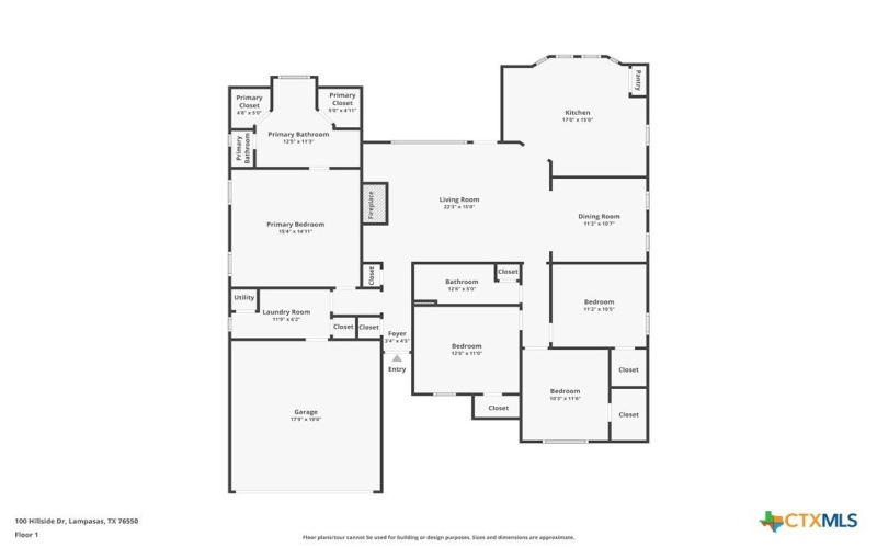 100 Hillside Lane, Lampasas, TX 76550, 4 Bedrooms Bedrooms, ,2 BathroomsBathrooms,Residential,For Sale,100 Hillside Lane,0,598924
