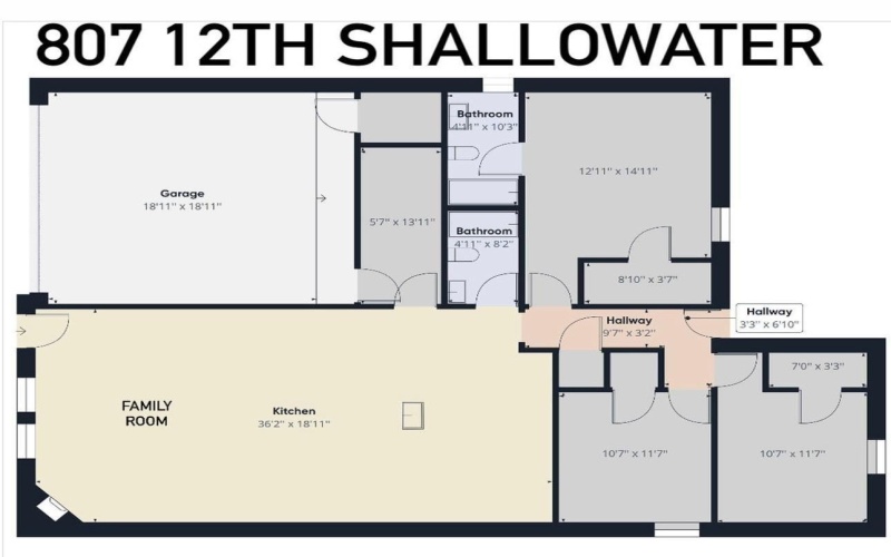 807 12th Street, Shallowater, TX 79363, 3 Habitaciones Habitaciones , ,2 BañosBaños,Residential,En Venta,807 12th Street,202409408