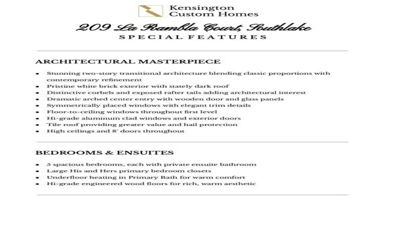 209 La Rambla Court, Southlake, TX 76092, 5 Bedrooms Bedrooms, ,6 BathroomsBathrooms,Residential,For Sale,209 La Rambla Court,0,21136282