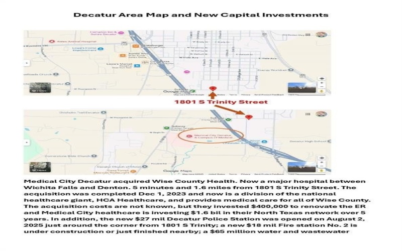 1801 S Trinity Street, Decatur, TX 76234, ,Commercial Sale,En Venta,1801 S Trinity Street,0,21145832