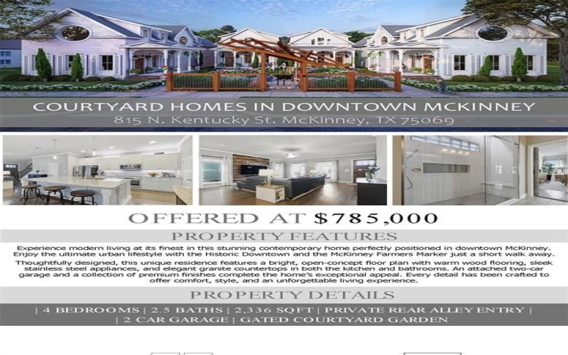 815 N Kentucky Street #A, McKinney, TX 75069, 3 Bedrooms Bedrooms, ,2 BathroomsBathrooms,Residential,For Sale,815 N Kentucky Street,0,21152385