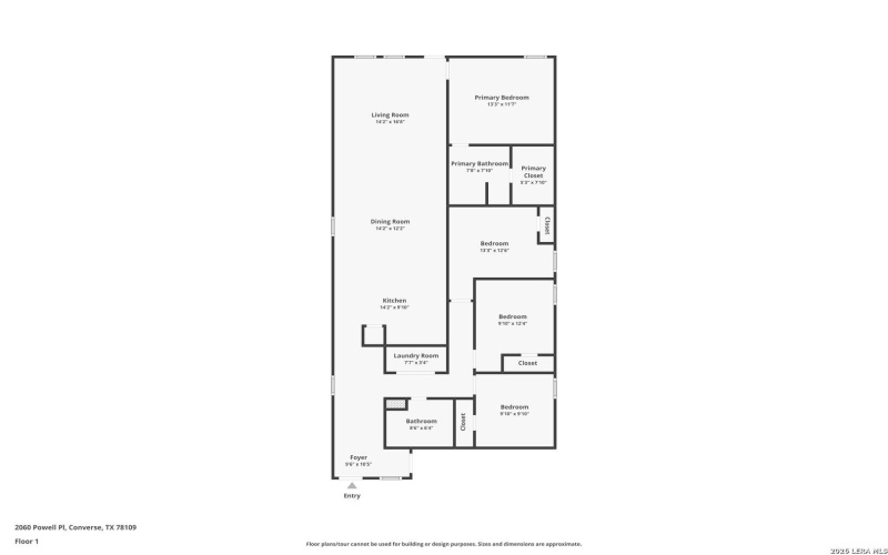 2060 Powell Pl, Converse, TX 78109, 4 Habitaciones Habitaciones , ,2 BañosBaños,Residential,En Venta,2060 Powell Pl,0,1936657
