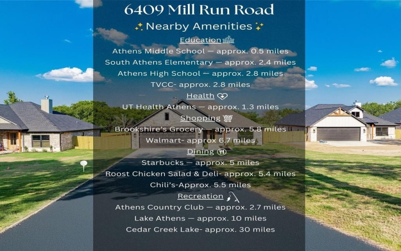 6409 Mill Run Rd, Athens, TX 75751, 4 Bedrooms Bedrooms, ,2 BathroomsBathrooms,Residential,For Sale,6409 Mill Run Rd,0,110251