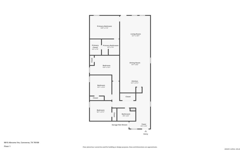 9815 Abrams View, Converse, TX 78109, 4 Bedrooms Bedrooms, ,2 BathroomsBathrooms,Residential,For Sale,9815 Abrams View,0,1938034