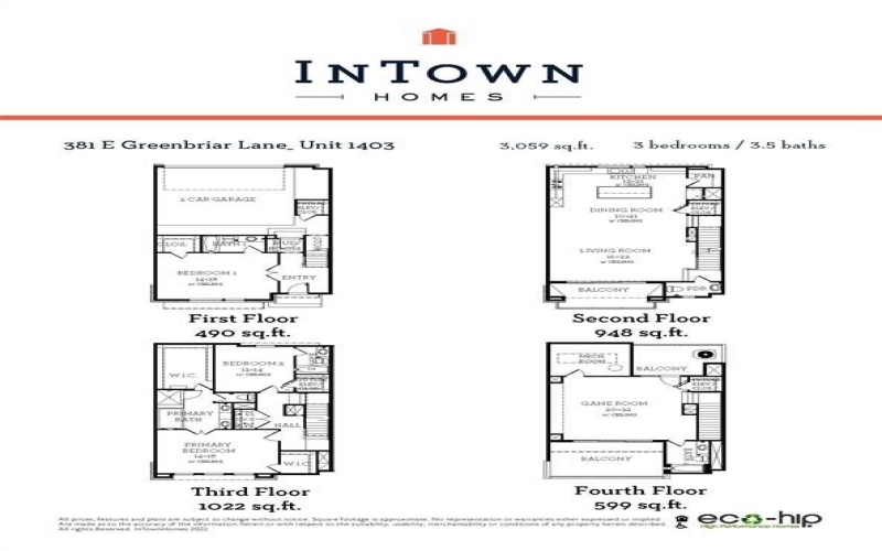 381 E Greenbriar Lane #1403, Dallas, TX 75203, 3 Bedrooms Bedrooms, ,3 BathroomsBathrooms,Residential,For Sale,381 E Greenbriar Lane,0,20611540