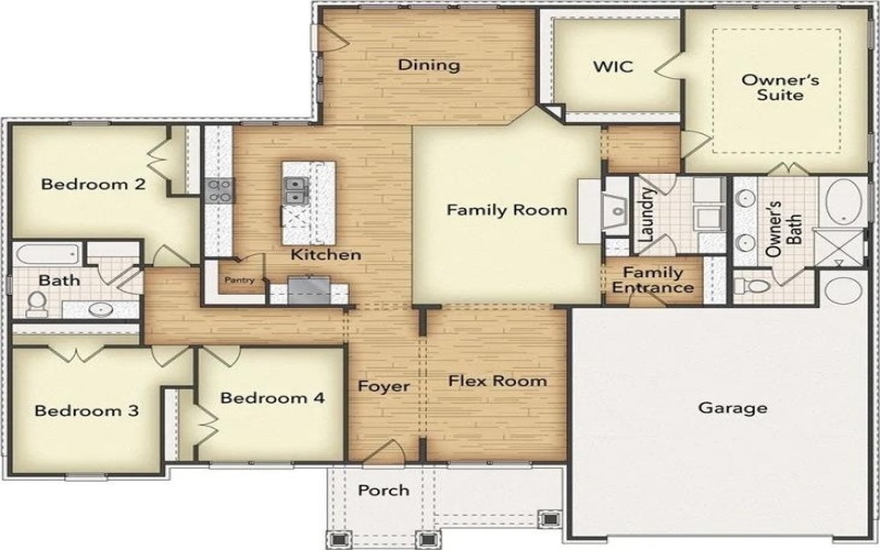 2907 Mossy Oak Drive, Oak Ridge, TX 75160, 4 Habitaciones Habitaciones , ,3 BañosBaños,Residential,En Venta,2907 Mossy Oak Drive,20649926