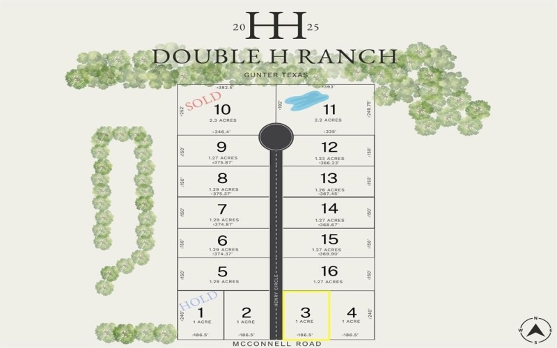 Tbd Lot 3 McConnell Road, Gunter, TX 75058, ,Tierra,En Venta,Tbd Lot 3 McConnell Road,0,21196775