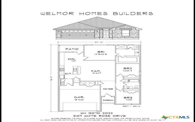 5109 White Rose Drive, Killeen, TX 76542, 3 Bedrooms Bedrooms, ,2 BathroomsBathrooms,Residential,For Sale,5109 White Rose Drive,0,606115