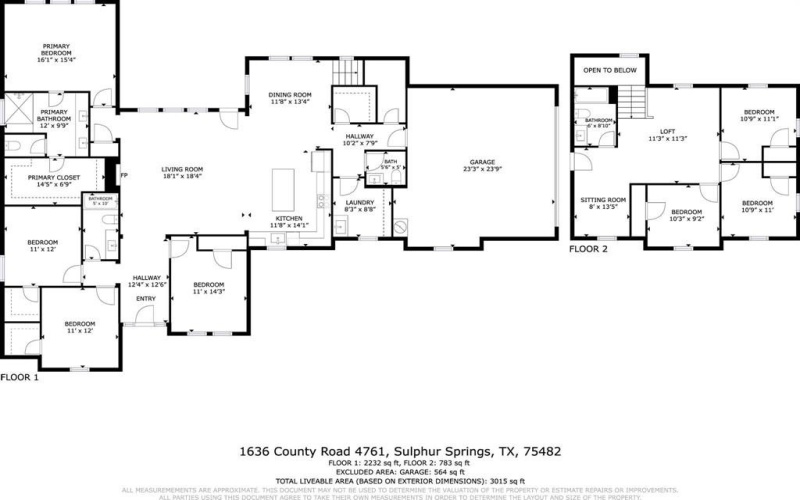 1636 County Road 4761, Sulphur Springs, TX 75482, 9 Habitaciones Habitaciones , ,3 BañosBaños,Residential,En Venta,1636 County Road 4761,0,21193078