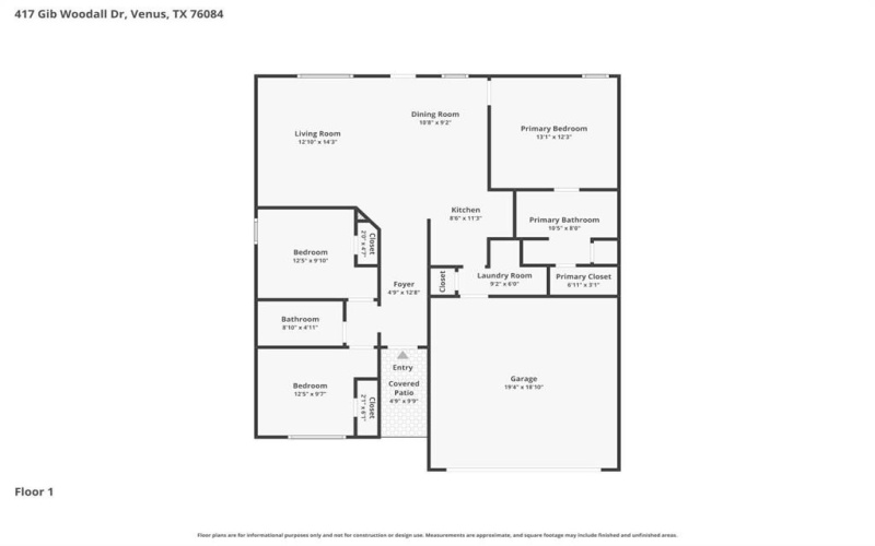 417 Gib Woodall Drive, Venus, TX 76084, 3 Bedrooms Bedrooms, ,2 BathroomsBathrooms,Residential,For Sale,417 Gib Woodall Drive,0,21214133