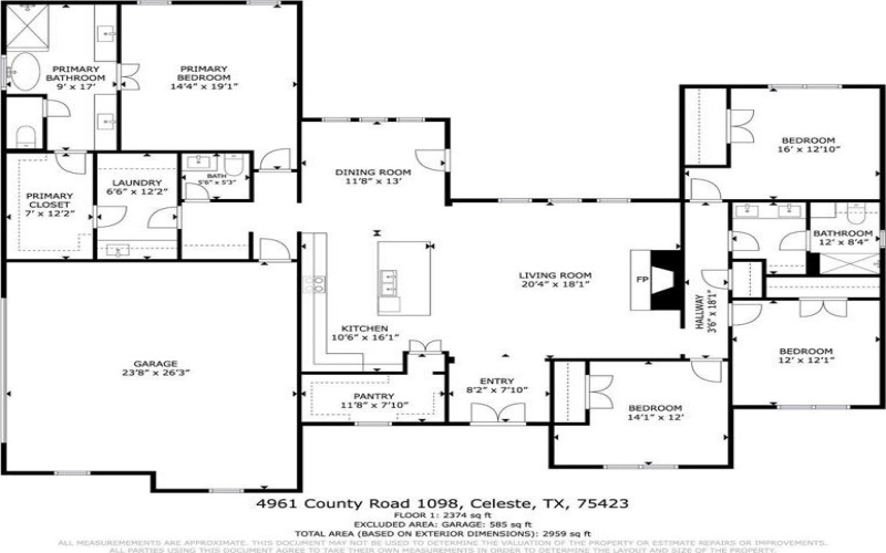 4961 County Road 1098, Celeste, TX 75423, 4 Bedrooms Bedrooms, ,2 BathroomsBathrooms,Residential,For Sale,4961 County Road 1098,0,21214860